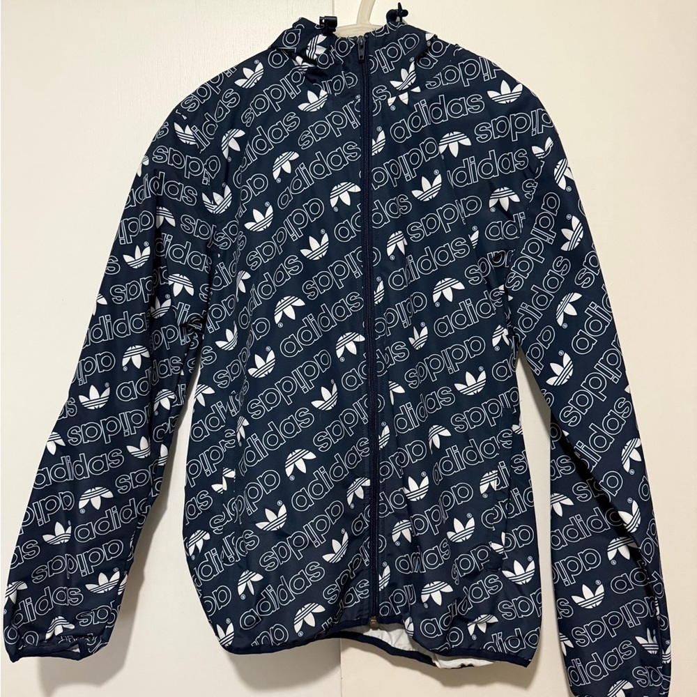 Adidas Blue Logo Raincoat